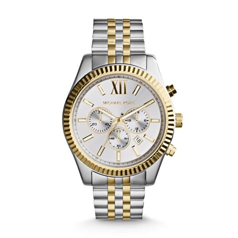 michael kors mens lexington watch gold|oversized lexington two tone watch.